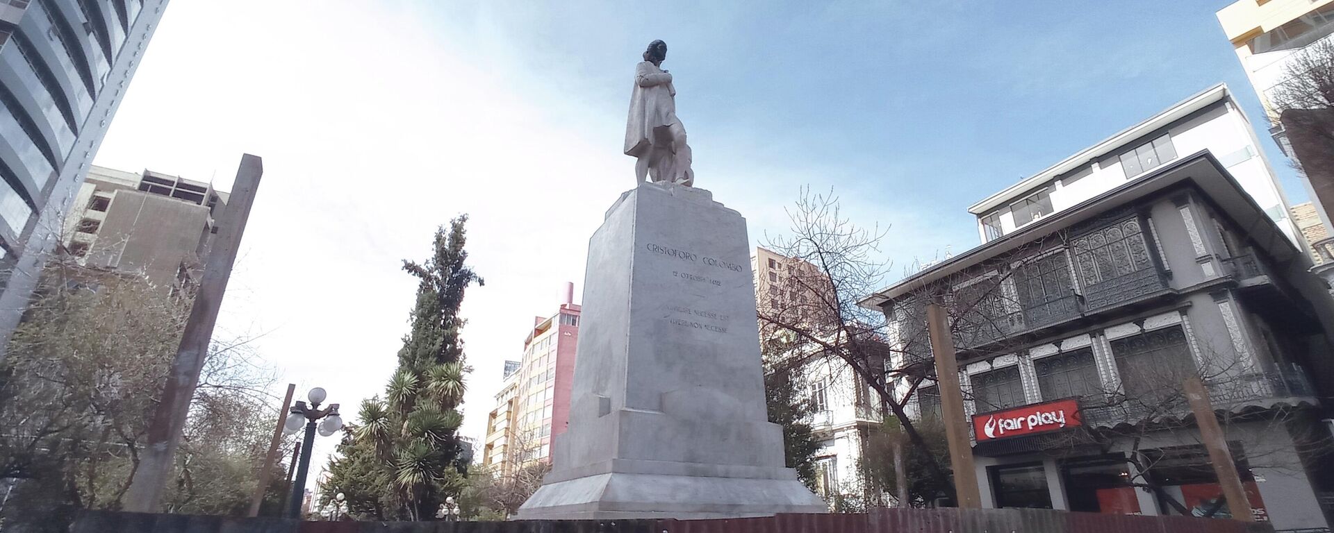 Estatua de Cristóbal Colón en La Paz, Bolivia - Sputnik Mundo, 1920, 05.08.2021