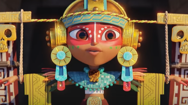 La guerrera Maya, la protagonista de la serie de Netflix 'Maya y los tres' - Sputnik Mundo