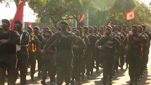 Vídeo: el Ejército de Nicaragua celebra sus 42 años con un desfile en Managua - Sputnik Mundo