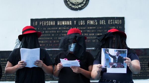 Protestas en El Salvador contra el presidente, Nayib Bukele - Sputnik Mundo