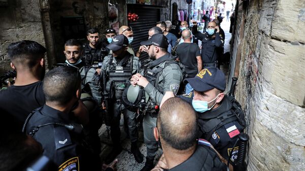La Policía israelí en el lugar del incidente - Sputnik Mundo