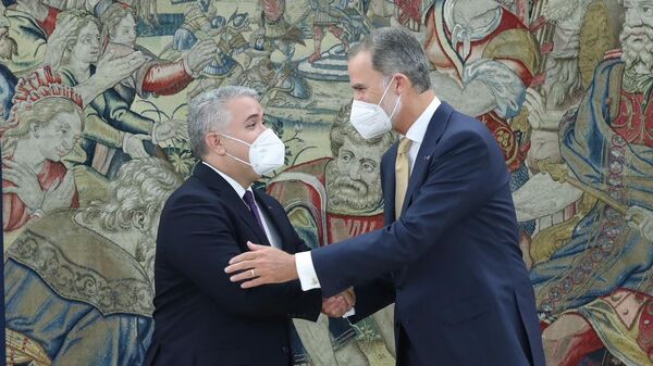El rey de España, Felipe VI, se reúne con el presidente colombiano, Iván Duque - Sputnik Mundo