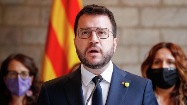 El presidente de la Generalitat de Cataluña, Pere Aragonès - Sputnik Mundo