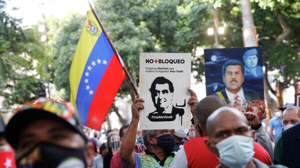 Manifestación en apoyo de Alex Saab en Caracas - Sputnik Mundo