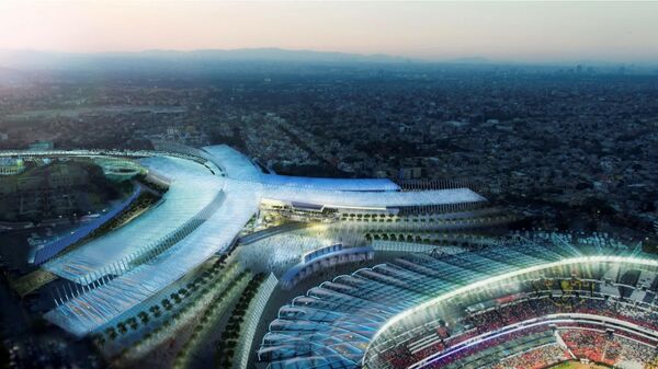 El proyecto Conjunto Estadio Azteca - Sputnik Mundo