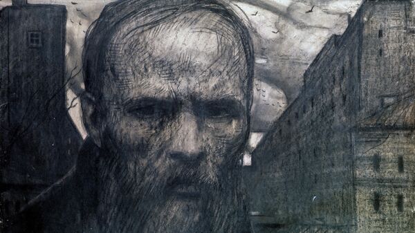 Reproducción del cuadro Dostoievski del artista Ilya Glazunov. 1962. - Sputnik Mundo