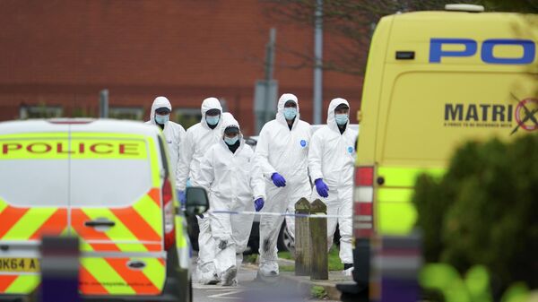 Policía forense en el atentado de Liverpool - Sputnik Mundo