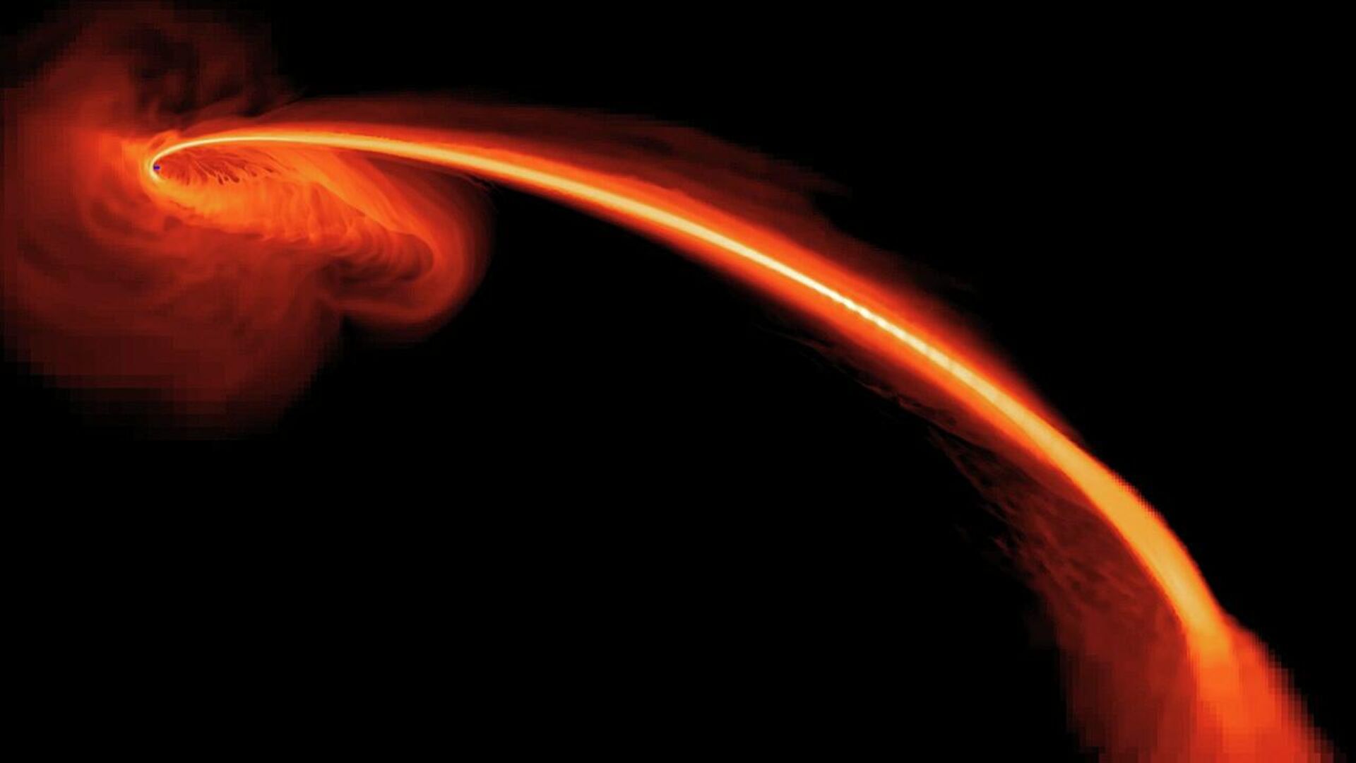Una simulación muestra cómo un agujero negro destroza las estrellas - Sputnik Mundo, 1920, 30.11.2021