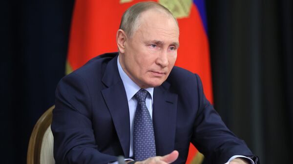 El presidente de Rusia, Vladímir Putin, durante una reunión sobre asuntos económicos, el 7 de diciembre de 2021 - Sputnik Mundo