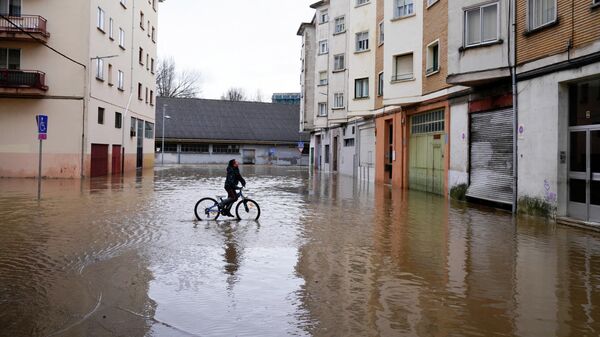 Inundación en Villava, España - Sputnik Mundo