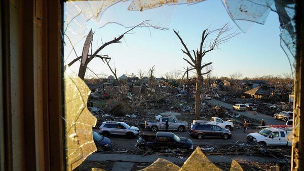 Las consecuencias del tornado en Kentucky, EEUU - Sputnik Mundo