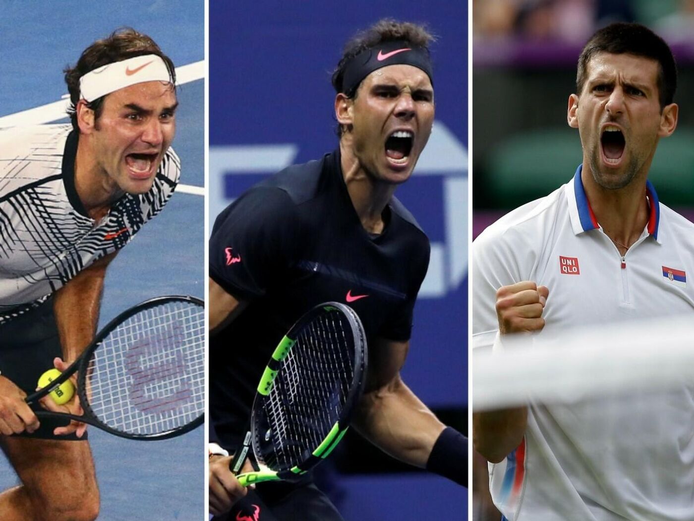 Quem é o melhor tenista de todos os tempos?  Utilizamos dados para  comparar Federer, Nadal e Djokovic