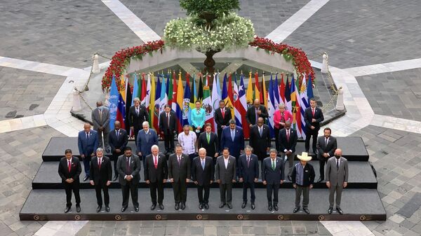 Los líderes de las naciones de CELAC durante una cumbre el septiembre de 2021 - Sputnik Mundo