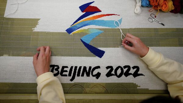 El logotipo de los Juegos Olímpicos de Pekín 2022 - Sputnik Mundo