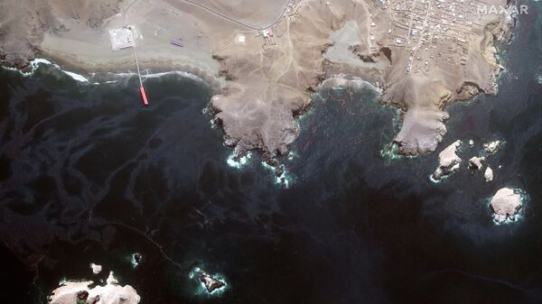 El daño causado por el derrame de petróleo ocurrido en el mar de Lima, Perú - Sputnik Mundo