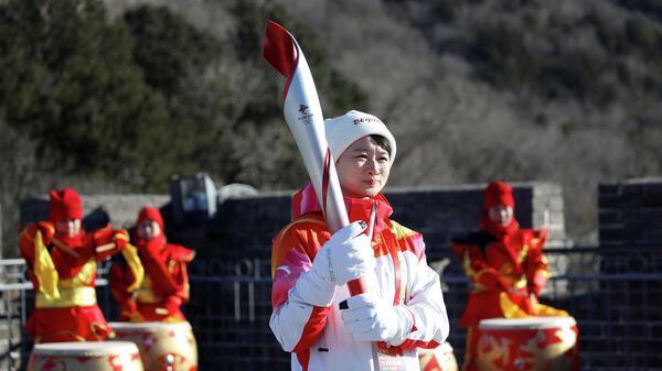La antorcha de los XXIV Juegos Olímpicos de Invierno en Pekín - Sputnik Mundo