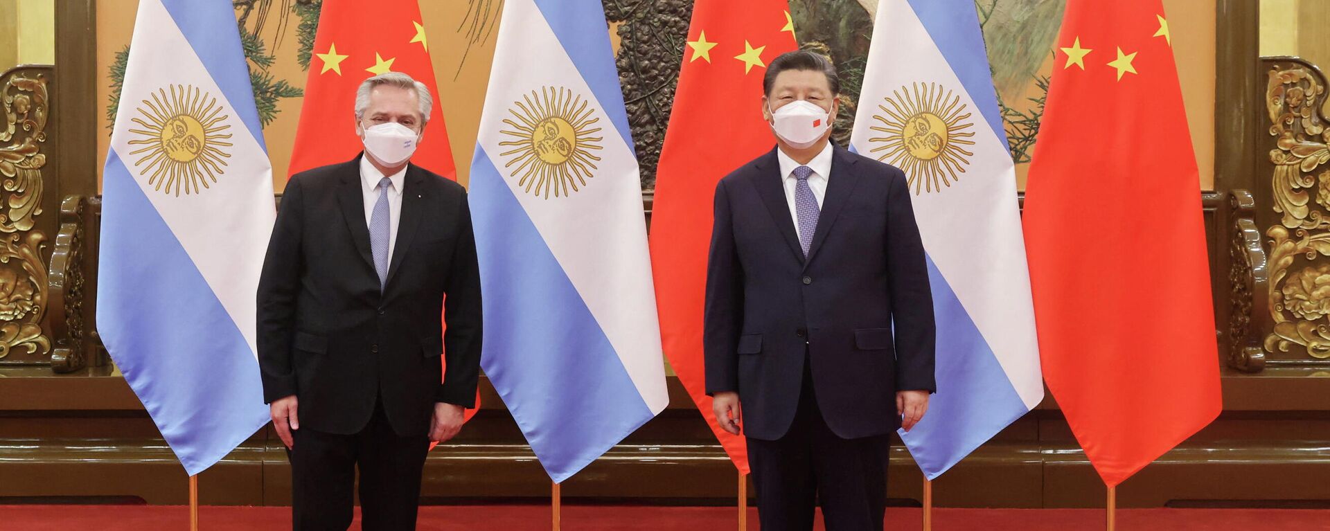 El presidente de Argentina, Alberto Fernández, y el presidente de China, Xi Jinping - Sputnik Mundo, 1920, 08.02.2022