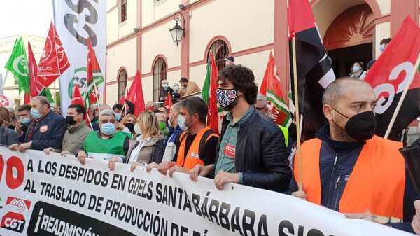 Manifestación en Alcalá de Guadaíra (Sevilla) de la planta Santa Bárbara Sistemas - Sputnik Mundo