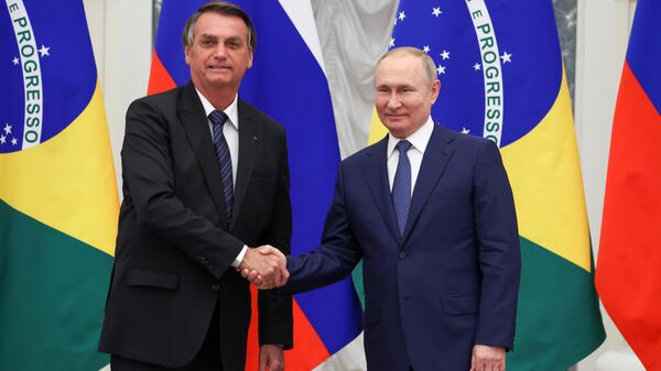 Los presidentes de Brasil y de Rusia, Jair Bolsonaro y Vladímir Putin  - Sputnik Mundo
