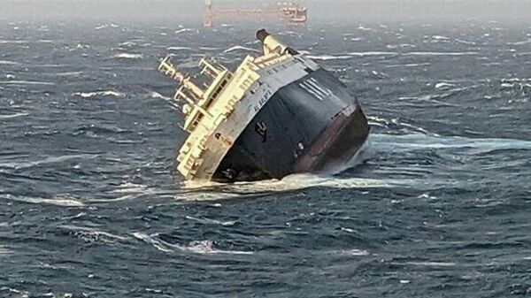 Rescatan a decenas de personas de un buque de carga emiratí naufragado frente a Irán - Sputnik Mundo