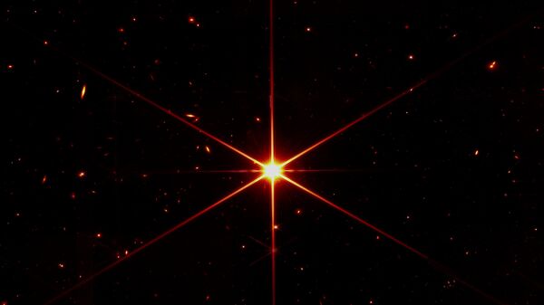 Imagen de evaluación de alineamiento del telescopio James Webb - Sputnik Mundo