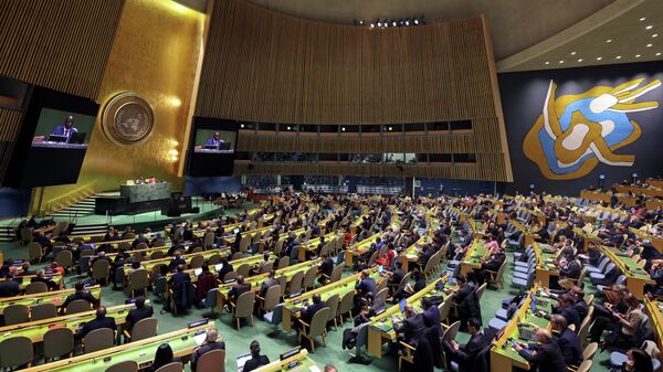 Una sesión especial de emergencia de la Asamblea General de la ONU en Nueva York, Estados Unidos, el 7 de abril de 2022 - Sputnik Mundo