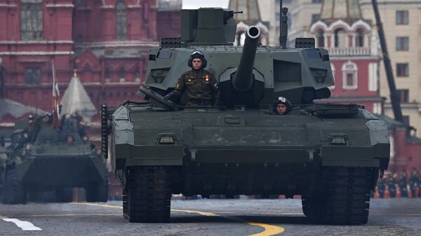 Los tanques T-14 Armata durante el desfile militar del Día de la Victoria - Sputnik Mundo
