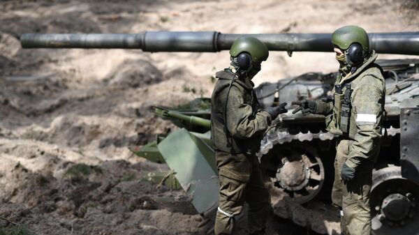Soldados de la Milicia Popular de la RPL cerca de Severodonetsk. - Sputnik Mundo