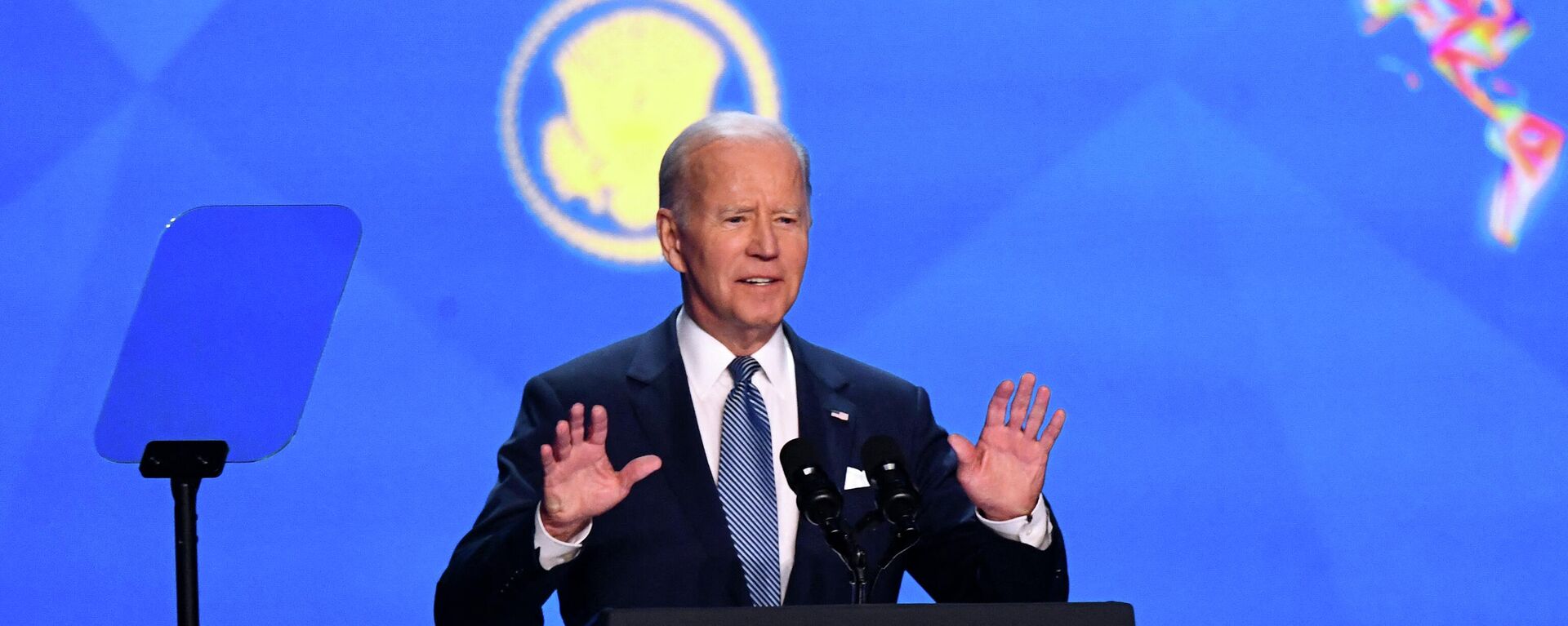 Joe Biden, presidente de EEUU, durante su discurso en la IX Cumbre de las Américas - Sputnik Mundo, 1920, 09.06.2022