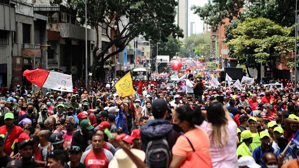Trabajadores venezolanos se movilizaron en Caracas - Sputnik Mundo