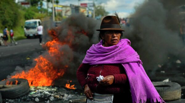 Protestas de indígenas en Ecuador - Sputnik Mundo