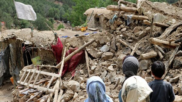 Situación en una de las zonas afectadas por el terremoto que sacudió el sureste de Afganistán - Sputnik Mundo