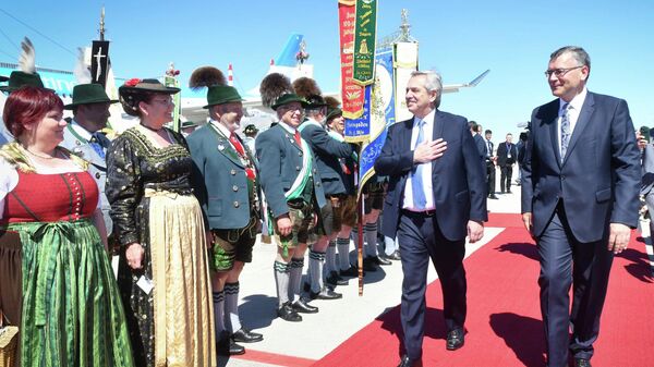El presidente de Argentina, Alberto Fernández, llega a la ciudad alemana de Múnich - Sputnik Mundo