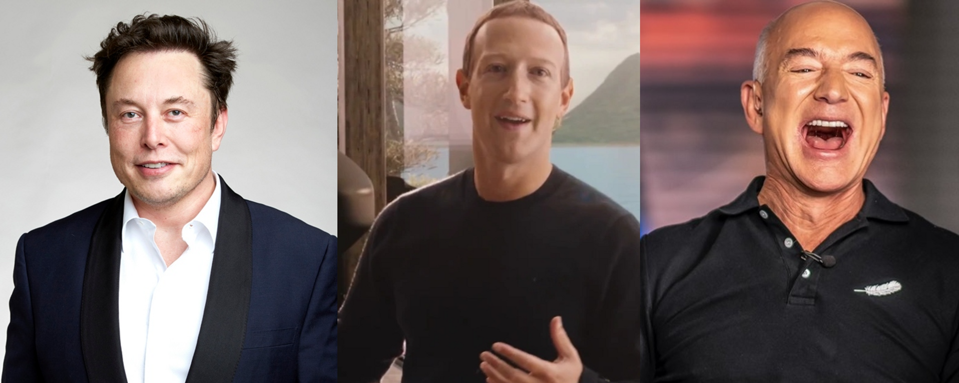 Los multimillonarios Elon Musk, Mark Zuckerberg y Jeff Bezos - Sputnik Mundo, 1920, 01.07.2022