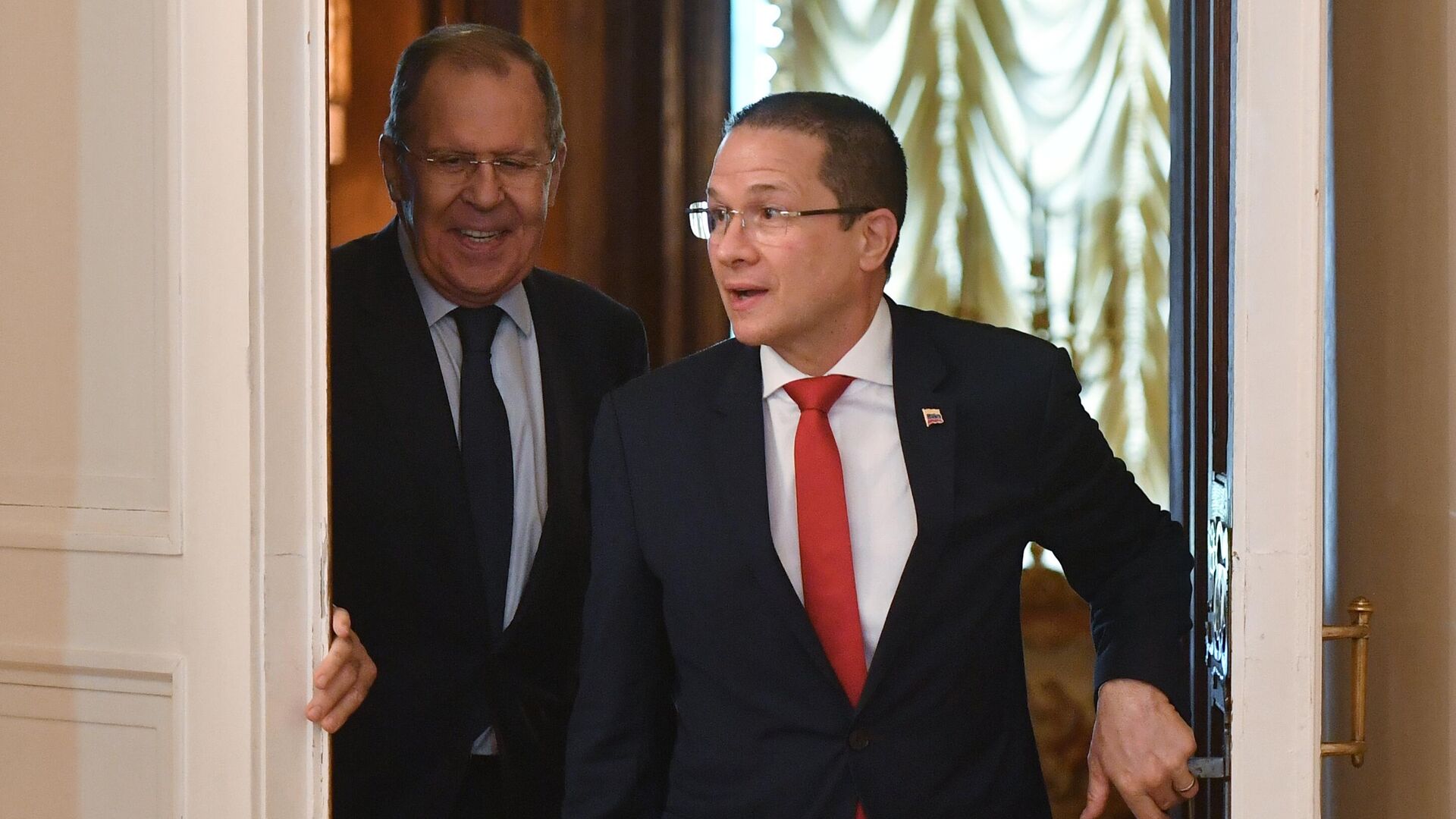 El ministro de Exteriores de Rusia, Serguéi Lavrov, y su par de Venezuela, Carlos Faría - Sputnik Mundo, 1920, 04.07.2022