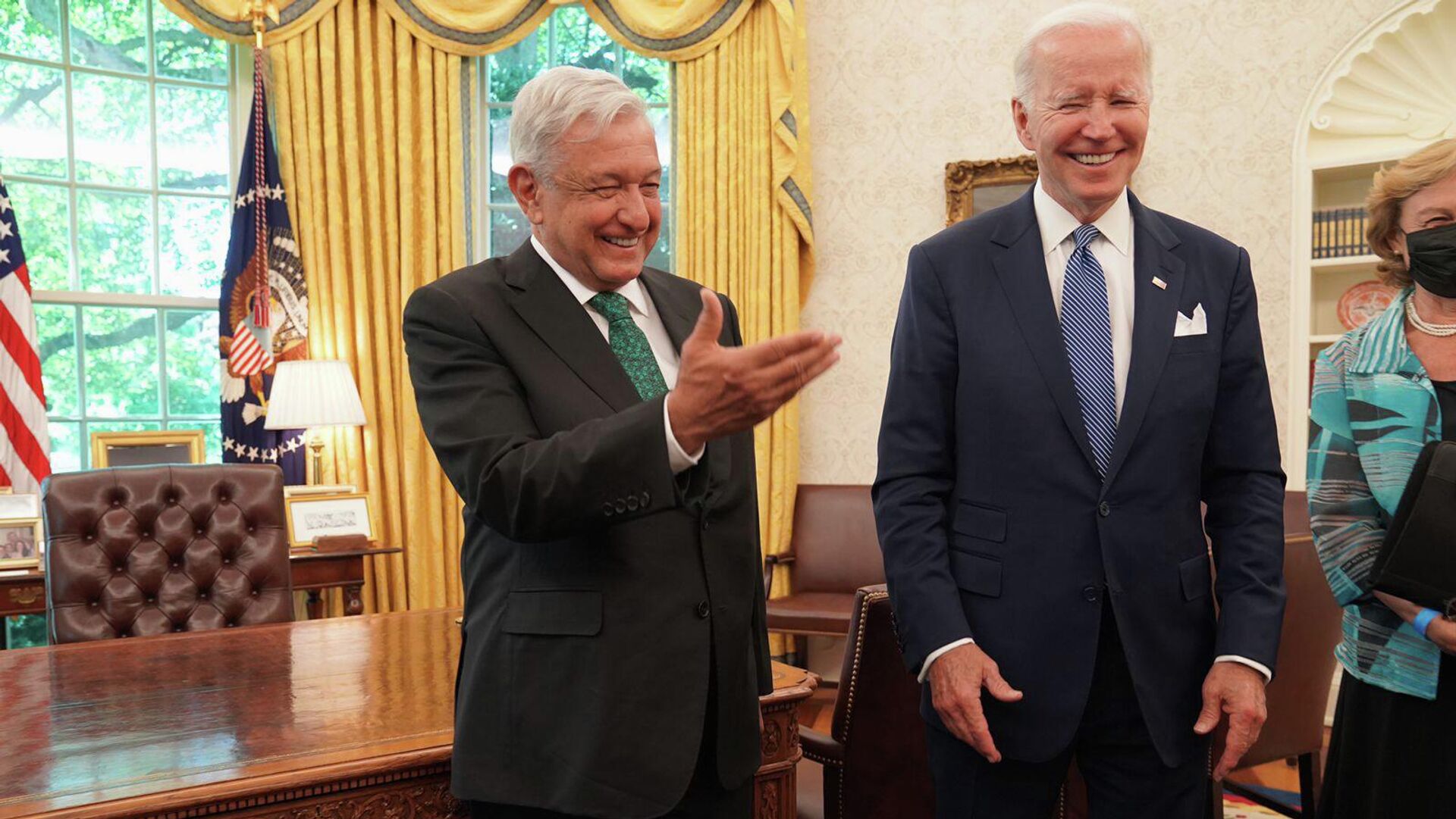 Los presidentes de México y Estados Unidos, Andrés Manuel López Obrador y Joe Biden, respectivamente. - Sputnik Mundo, 1920, 05.01.2023