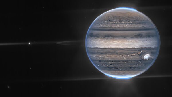 Una fotografía de Júpiter tomada por el telescopio James Webb de la NASA en 2022 - Sputnik Mundo