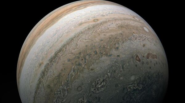 El planeta Júpiter, del Sistema Solar que contiene a la Tierra. - Sputnik Mundo