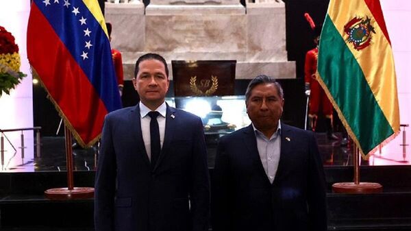 Los cancilleres de Venezuela y Bolivia, Carlos Faría y Rogelio Mayta - Sputnik Mundo