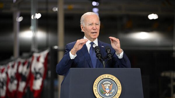 El presidente de EEUU, Joe Biden, en un evento público en Maryland - Sputnik Mundo