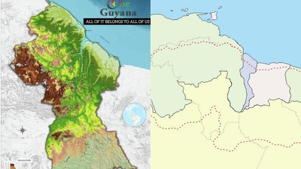 Mapa de Guayana y mapa de Venezuela  - Sputnik Mundo