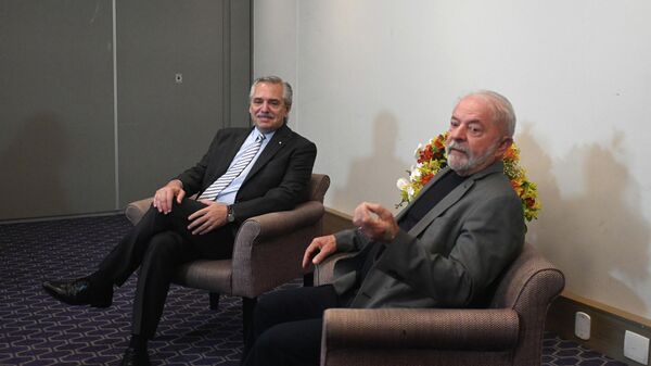 Alberto Fernández y Lula da Silva reunidos en Sao Paulo - Sputnik Mundo
