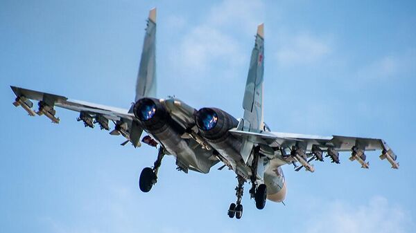 Un caza Su-30SM ruso - Sputnik Mundo