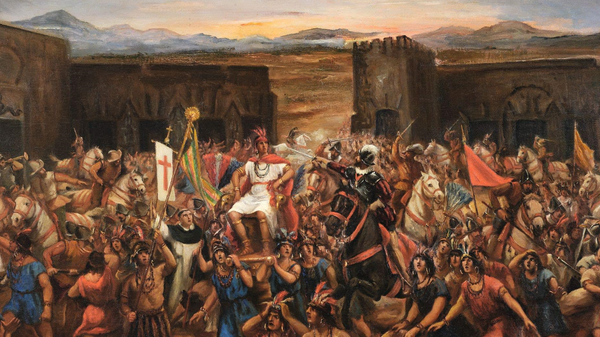 La Captura de Atahualpa, pintura de Juan Lepiani - Sputnik Mundo