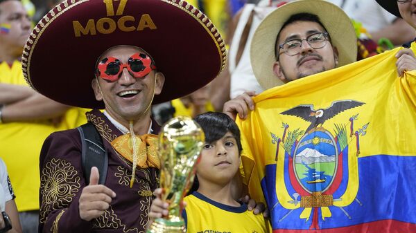 Ecuatorianos durante el Mundial en Catar - Sputnik Mundo