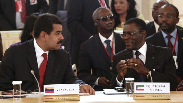 El presidente de Venezuela, Nicolás Maduro, y su homólogo de Guinea Ecuatorial, Teodoro Obiang - Sputnik Mundo