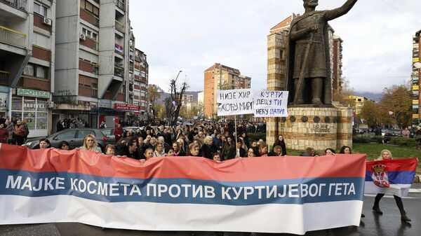 Protesta de los serbios de Kosovo - Sputnik Mundo