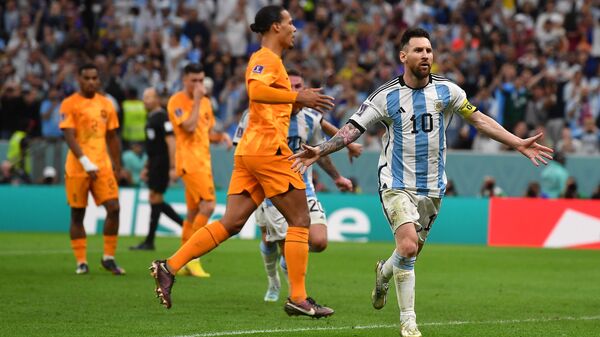 Lionel Messi frente a Países Bajos, cuartos de final Catar 2022 - Sputnik Mundo