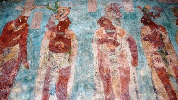 Murales de la ciudad maya de Bonampak, ubicada en el actual Chiapas, México. - Sputnik Mundo