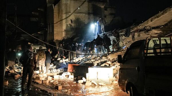 Edificio colapsado en Siria - Sputnik Mundo